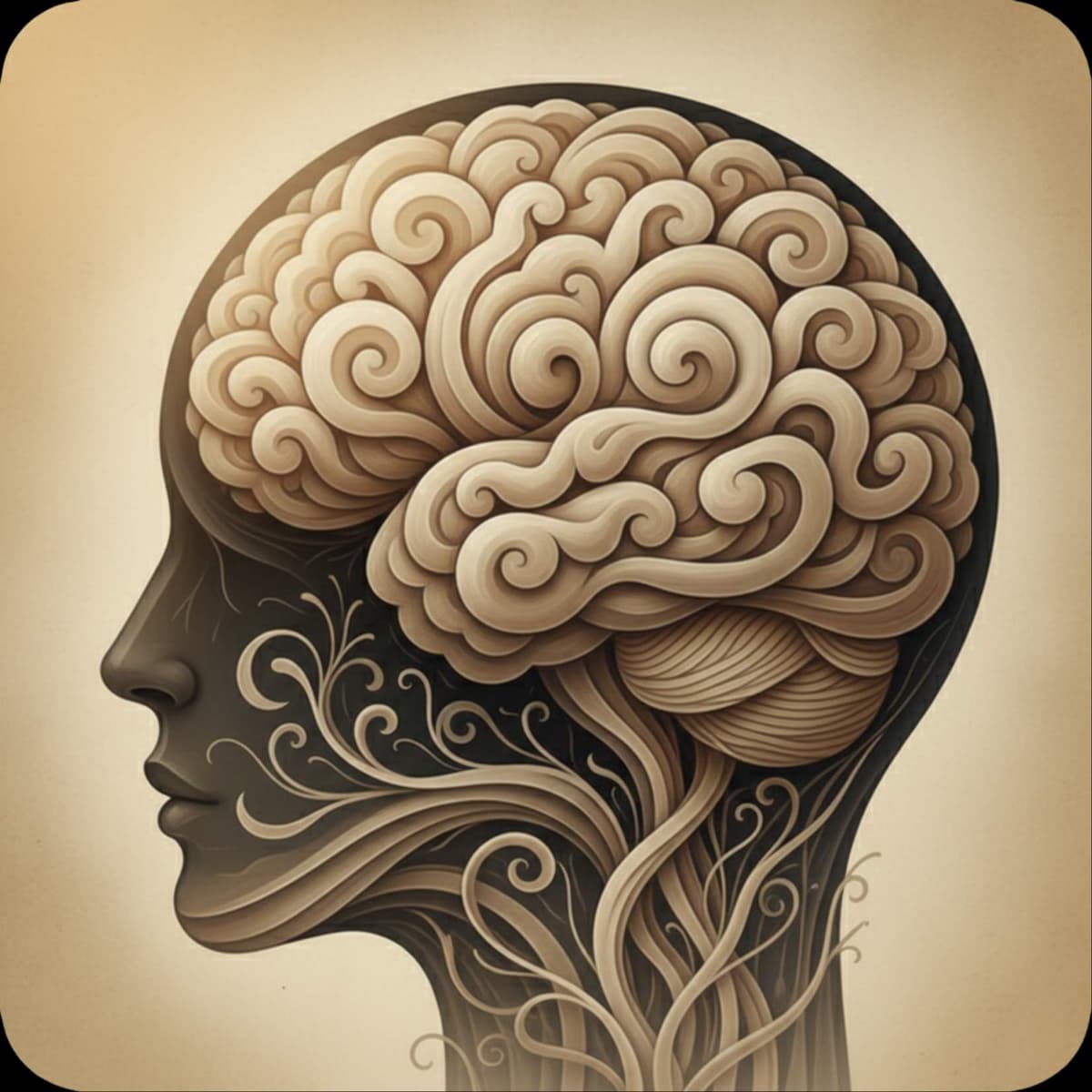 Representação artística da reflexão interior